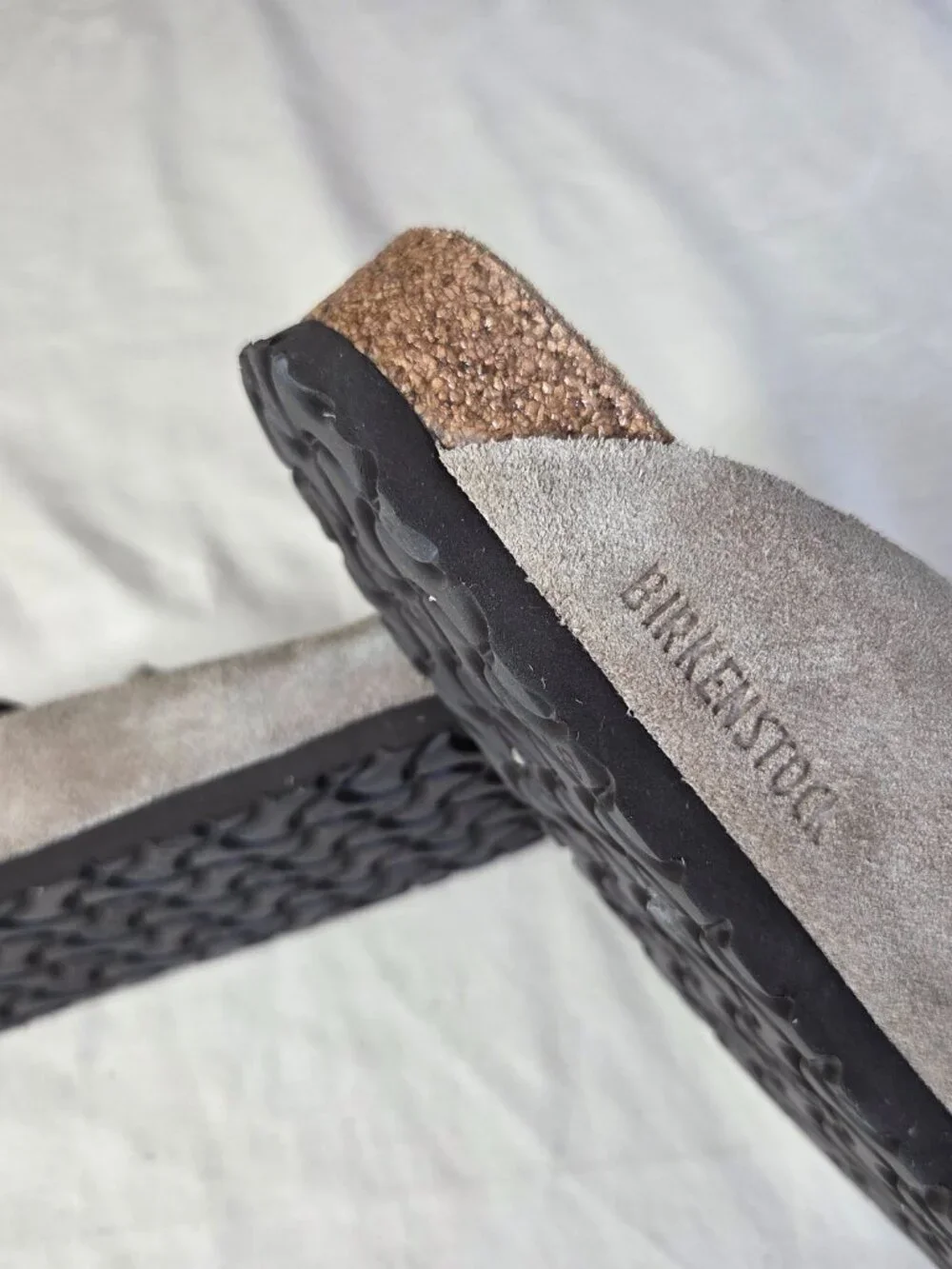 Birkenstock - Women's  Boston Clogs Taupe Suede Size 40 - Picture 10 of 13